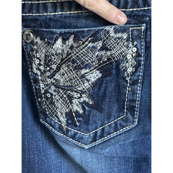 Miss Me JP5775B Bootcut Blue Jeans stretch low-rise blue Size 25 - Picture 7 of 16